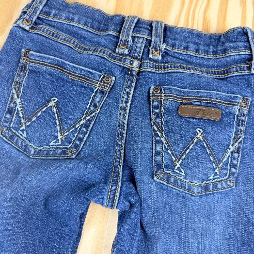 Wrangler Girls Medium Wash Bootcut Denim Jeans Size 10 Regular 1009MWGMS